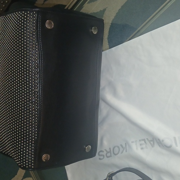 Michael Michael Kors Black Selma Mico Studded Two Way Bag - Picture 7 of 11